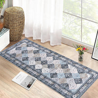 Tappeti Garvee Boho, tappeti lavabili per soggiorno, tavolo da pranzo, camera da letto, cucina, 60 x 230 cm, blu