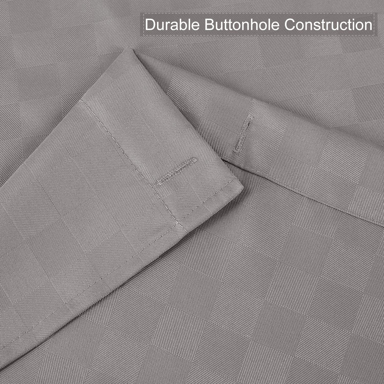 Tenda da doccia Garvee Waffle Plaid, poliestere pesante, 72x72 pollici, grigio, arredo bagno di qualità alberghiera