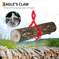 Pinza per tronchi Garvee da 32 pollici con 2 artigli seghettati, capacità di sollevamento di 2200 libbre, acciaio, rivestimento a polvere rossa, per trattori e camion