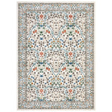 Garvee Tappeto Perlvelour Con Motivo Fiori Edera Blu, Morbido E Lavabile, Base TPR Pieghevole, 160x230cm Per Soggiorno E Camera Da Letto - Beige