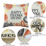 GARVEE Federe in piuma 45x45 cm, decorazione autunnale, in poliestere, con cerniera, set da 4 pezzi, soggiorno, camera da letto, Ringraziamento