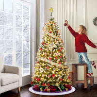 Albero di Natale Artificiale Garvee 225 cm PE/PVC - 400 LED, 3000 Rami, Supporto Metallico