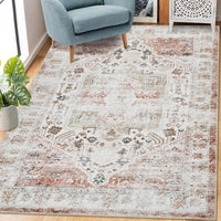 Tappeto vintage GARVEE di grandi dimensioni, 200x290 cm, lavabile, antiscivolo, senza peluche, per soggiorno e camera da letto