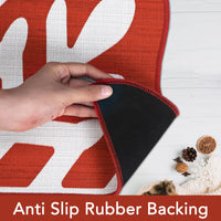 Zerbino decorativo natalizio Garvee Snow Welcome Mat per interni 50 x 80 cm multicolore