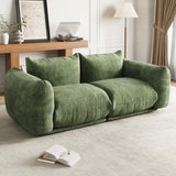Garvee Divano Love Seat Chenille Verde 191 cm 2 Posti Profondo 59 cm Per Appartamenti E Uffici - Green