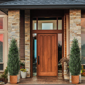 Garvee - Topiaria artificiale in cedro, confezione da 2, 91 cm, resistente ai raggi UV, realistica, a bassa manutenzione, resistente alle intemperie, per giardino e uso interno, verde