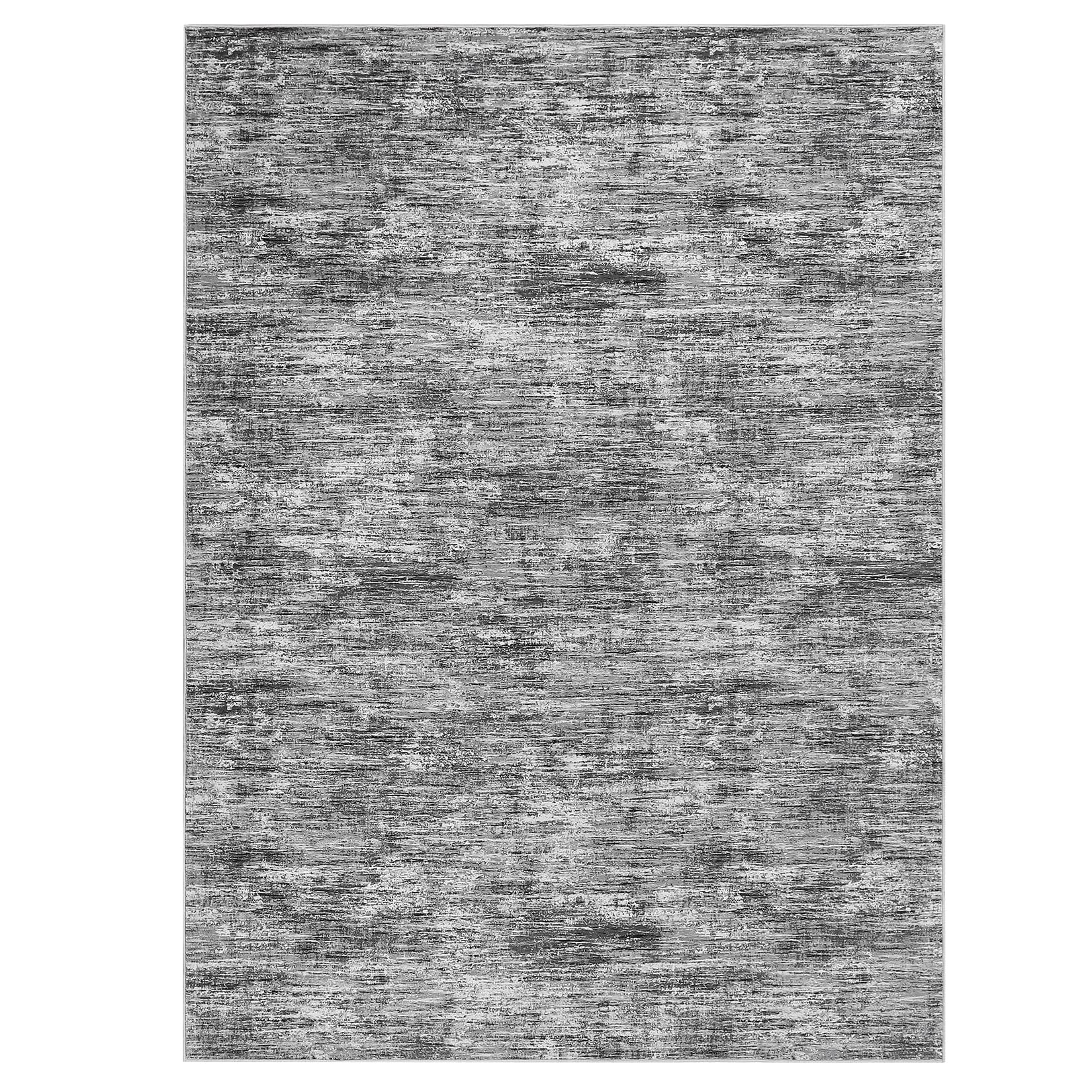 Tappeto rettangolare grande Garvee, morbido, lavabile in lavatrice, moderno, per camera da letto, grigio chiaro, 160 x 230 cm