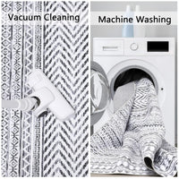 Tappeto GARVEE Boho Moroccan 200x290cm Grigio, idrorepellente, a pelo corto, resistente all'olio e alle macchie, lavabile, soggiorno e camera da letto