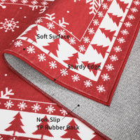 Garvee Romantic Christmas Runner con fiocchi di neve, antiscivolo, ultra morbido, microfibra, TPE antiscivolo, 60x180 cm, soggiorno e corridoio, lavabile