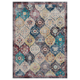 Garvee Tappeto Vintage Design Boho Antiscivolo Lavabile a Pelo Corto Poliestere 240x340cm Multicolore per Soggiorno, Sala da Pranzo, Camera da Letto, Corridoio, Cucina