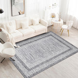 Tappeto Corridoio Garvee 350g Poliestere Puro Imitazione Cashmere Antiscivolo Lavabile Tappeto Cucina 240x340cm Grigio Zona Ingresso - Grigio