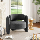 Garvee Poltrona Da Soggiorno In Lana D'Agnello, Comfort Morbido, Design Moderno, Bianco, Elegante, Dimensioni Standard