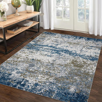 Tappeti astratti Garvee per camera da letto, soggiorno, lavabili, design moderno, tappeto grande per sala da pranzo, arredamento per ufficio, blu 120 x 170 cm