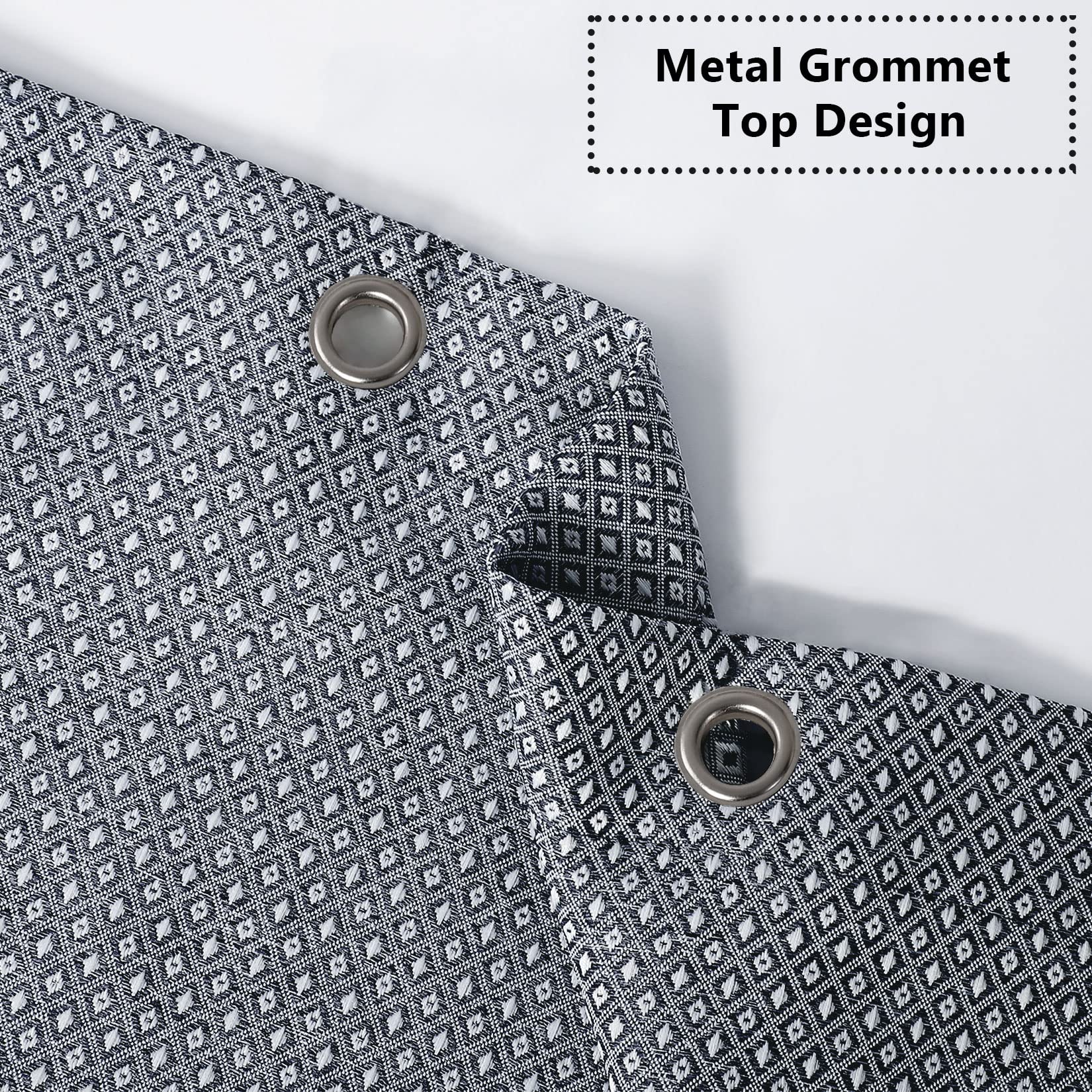 Tenda da doccia Garvee Navy in microfibra idrorepellente, resistente, 155 g/m², in poliestere, per bagno, 182,9 x 213,4 cm