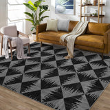 Tappeto lavabile Garvee per soggiorno/camera da letto, 120x170 cm, nero, antiscivolo, pelo corto - Grigio chiaro