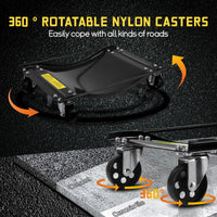 Set di 2 carrelli per ruote auto Garvee con rulli in acciaio da 3,5 pollici per officina e garage, capacità di carico 5000 libbre, stabile, design migliorato