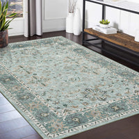 Tappeto Garvee di ispirazione vintage 200x290 cm lavabile antiscivolo morbido cashmere-cotone supporto TPR boho soggiorno camera da letto multicolore