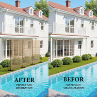 Pannelli in metallo per schermatura della privacy da esterno Garvee, antiruggine, verniciati a polvere, marroni, per giardino, terrazza, balcone, 72"x47"