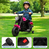 Moto elettrica Garvee 6V rossa con avviamento graduale e sospensioni: la prima moto elettrica per bambini dai 2 anni per passeggiate sicure in giardino