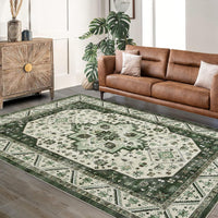Tappeto Garvee Vintage Boho 200x290cm, antiscivolo, lavabile, morbido, a pelo corto, anti-pelucchi, per soggiorno, camera da letto, ufficio