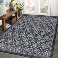 Tappeti Garvee Boho Lavabili per Soggiorno Sala da Pranzo Camera da Letto Cucina Grigio Scuro 160x230