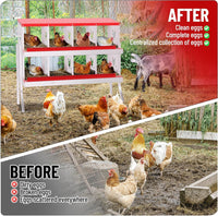 Cassette nido Garvee – Metallo, 10 scomparti con supporto, resistenti alle intemperie, 53,54"L x 16,93"W x 26,57"H