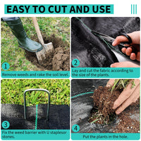 Tessuto anti-erbacce Garvee 3x600 FT in PP resistente, traspirante, resistente ai raggi UV, robusto, per giardino, agricoltura, blu