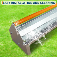 Mangiatoia per polli Garvee da 45 pollici in acciaio zincato con barra trasversale girevole ad alta capacità per polli e anatre