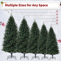 Albero di Natale Artificiale Garvee 210 cm PE/PVC con LED Risparmio Energetico per Grandi Stanze