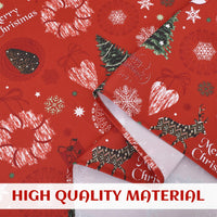 Garvee Tovaglia Natalizia Rettangolare Rossa Con Design Cervo E Albero Impermeabile Antimacchia Poliestere Resistente Tre Misure Disponibili Per Cene E Feste