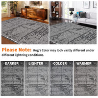 Tappeto a pelo corto Garvee 200x290cm nero soggiorno camera da letto lavabile antiscivolo
