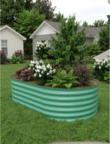 Garvee Letto Da Giardino Rialzato In Acciaio Zincato 244x122x46 cm Verde Beige, Resistente E Facile Da Montare, Ideale Per Orto E Fiori - Verde
