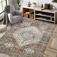 Tappeto lavabile Garvee, facile da pulire, antiscivolo, per camera da letto e soggiorno, 80x150 cm, marrone