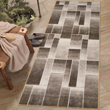 Tappeto Garvee lavabile antiscivolo a pelo corto 80 x 150 cm marrone soggiorno camera da letto