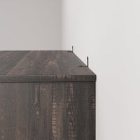 Libreria Garvee Triple Wide a 4 ripiani con robusta struttura in legno per soggiorno, 67,4" H x 31,5" W x 12,8" D, legno di ciliegio