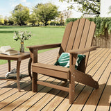 Garvee Sedia Adirondack Patio HDPE Con Texture Legno Supporto Triangolare Rinforzato Comfort Contornato Uso Esterno 29.76''W x 31.79''D x 36.17''H