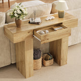 Garvee Console Table 47 in, Tavolo Rettangolare in MDF, Cassetto, Design Industriale Rustico, Kit Anti-Ribaltamento, Soggiorno e Ingresso, Rovere Caldo