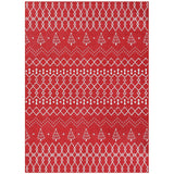 Garvee Tappeto Corridoio Antiscivolo 80x150 cm Rosso - Morbido Chenille 100% Poliestere - Per Ingresso, Soggiorno, Cucina, Camera - Design Geometrico Fiocco di Neve