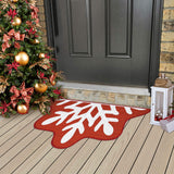 Zerbino decorativo natalizio Garvee, zerbino di benvenuto per interni, 40x60 cm, multicolore - Nevicare