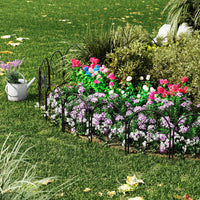 Recinzioni da giardino in metallo Garvee, 8 pannelli, antiruggine, verniciate a polvere, ad arco, alte 25,78 pollici, lunghe 13 piedi, nere, per la sicurezza del giardino e degli animali domestici