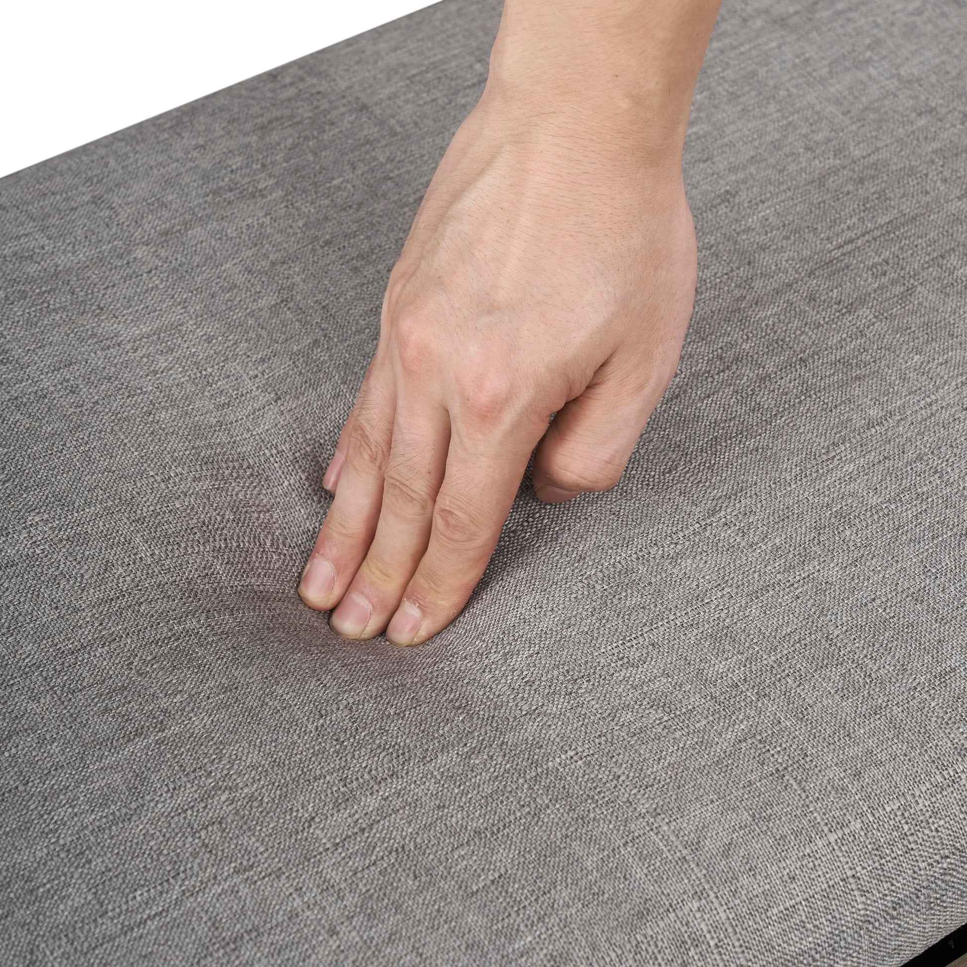 Panca portaoggetti Garvee con serratura di sicurezza, stile fattoria, legno, grigio, per corridoio e camera da letto