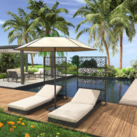 Garvee Metal Privacy Screen 71"x46" - Resistente alle intemperie, antiruggine, autoportante per giardino e patio, nero, geometrico