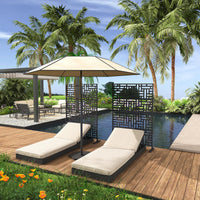 Garvee Recinzione decorativa in metallo per giardino, 72" H, antiruggine, alluminio, forme geometriche, per cortile e piscina