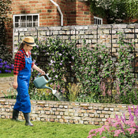 Traliccio da giardino in metallo Garvee 51"x66" nero, antiruggine, design barocco, 2 pezzi, supporto per piante per rose e ortaggi in giardino