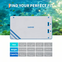 Garvee Piattaforma Galleggiante Gonfiabile 1.8x1.5 m Con Scaletta Morbida PVC Resistente Per Piscina Spiaggia Varie Dimensioni Colore Blu