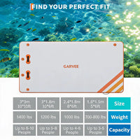Garvee Piattaforma Gonfiabile Galleggiante Air Dock Con Scala A Corda 1.8x1.5 m, PVC Resistente, Superficie Antiscivolo, 152-305 cm, Ideale Per Piscina E Spiaggia
