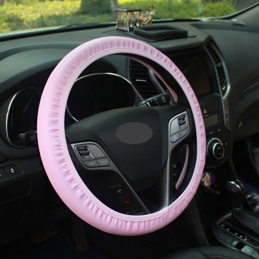 Garvee Set 10 Accessori Interni Auto Coprivolante Pelle Sintetica Blu 37-39 cm Comfort e Stile