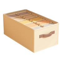 Garvee Organizer per cassetti, organizer pieghevole per guardaroba, 16 scomparti per calzini e biancheria intima, nero