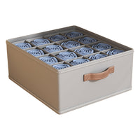 Garvee Organizer per cassetti, organizer pieghevole per guardaroba, 16 scomparti per calzini e biancheria intima, nero