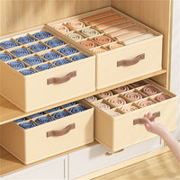 Garvee Organizer per cassetti, organizer pieghevole per guardaroba, 16 scomparti per calzini e biancheria intima, nero